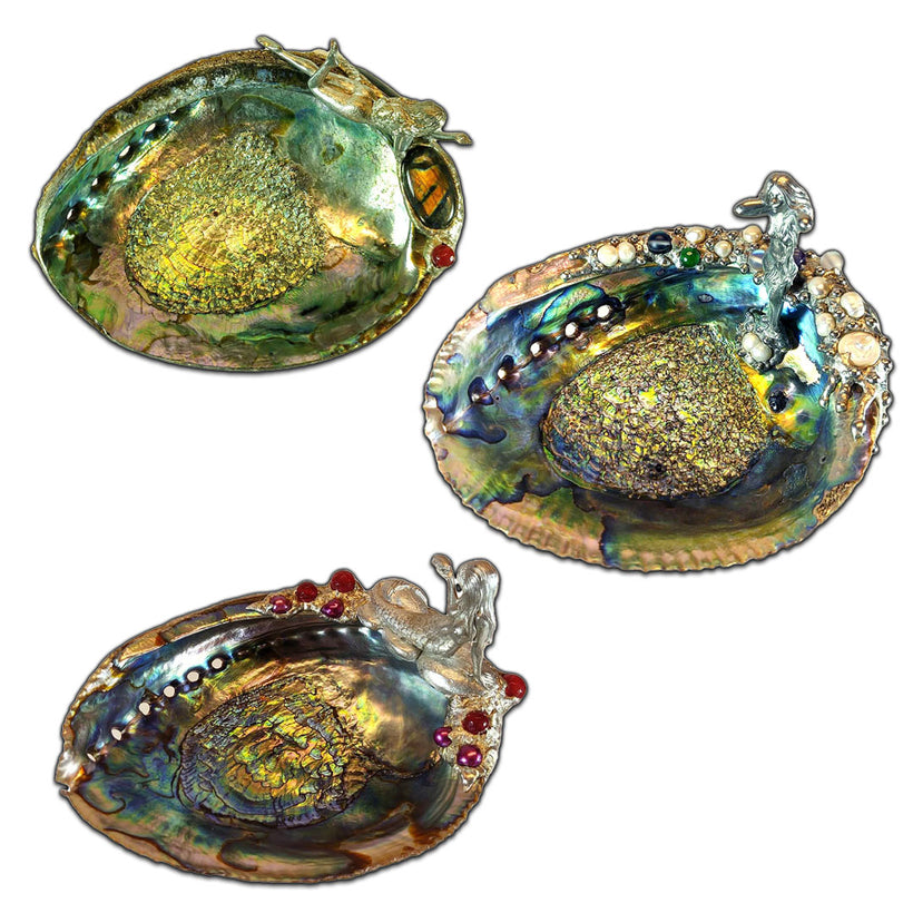Mermaid and fairy abalone shells