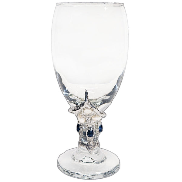 Lily Flower Glass, accented by 3 black pearls and 3 white pearls for timeless beauty, celebrate all occasions in style back view