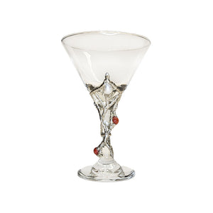  Our 9oz martini glasses are just the right size for a delicious and refreshing drink. A single white pearl and three cherry quartz balls. Martinis or margaritas your choice of course. Back view