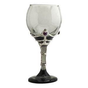 ruby zoisite spider web red wine glass