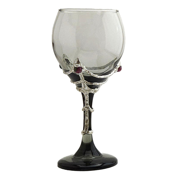 ruby zoisite spider web red wine glass