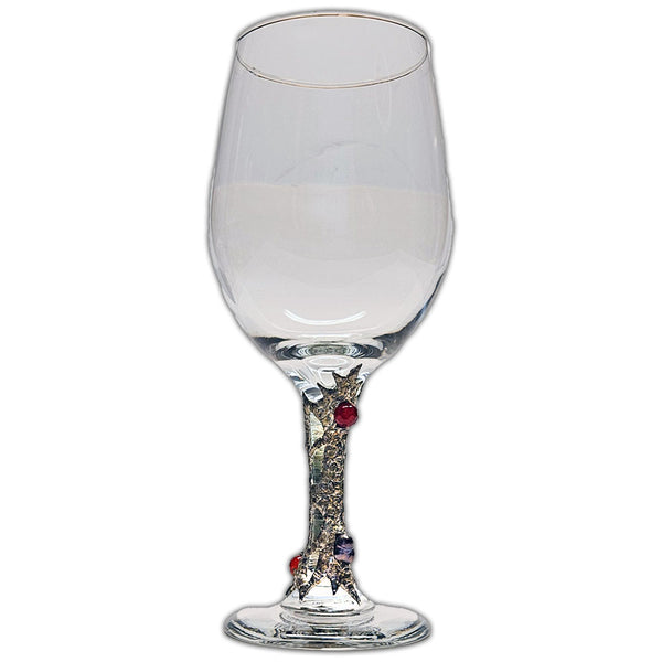 ruby and black pearl white wine glass