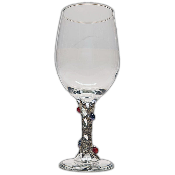 ruby and black pearl white wine glass